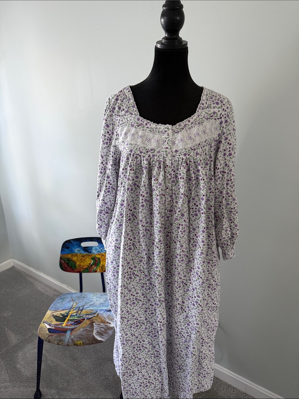 Eileen West flannel nightgown